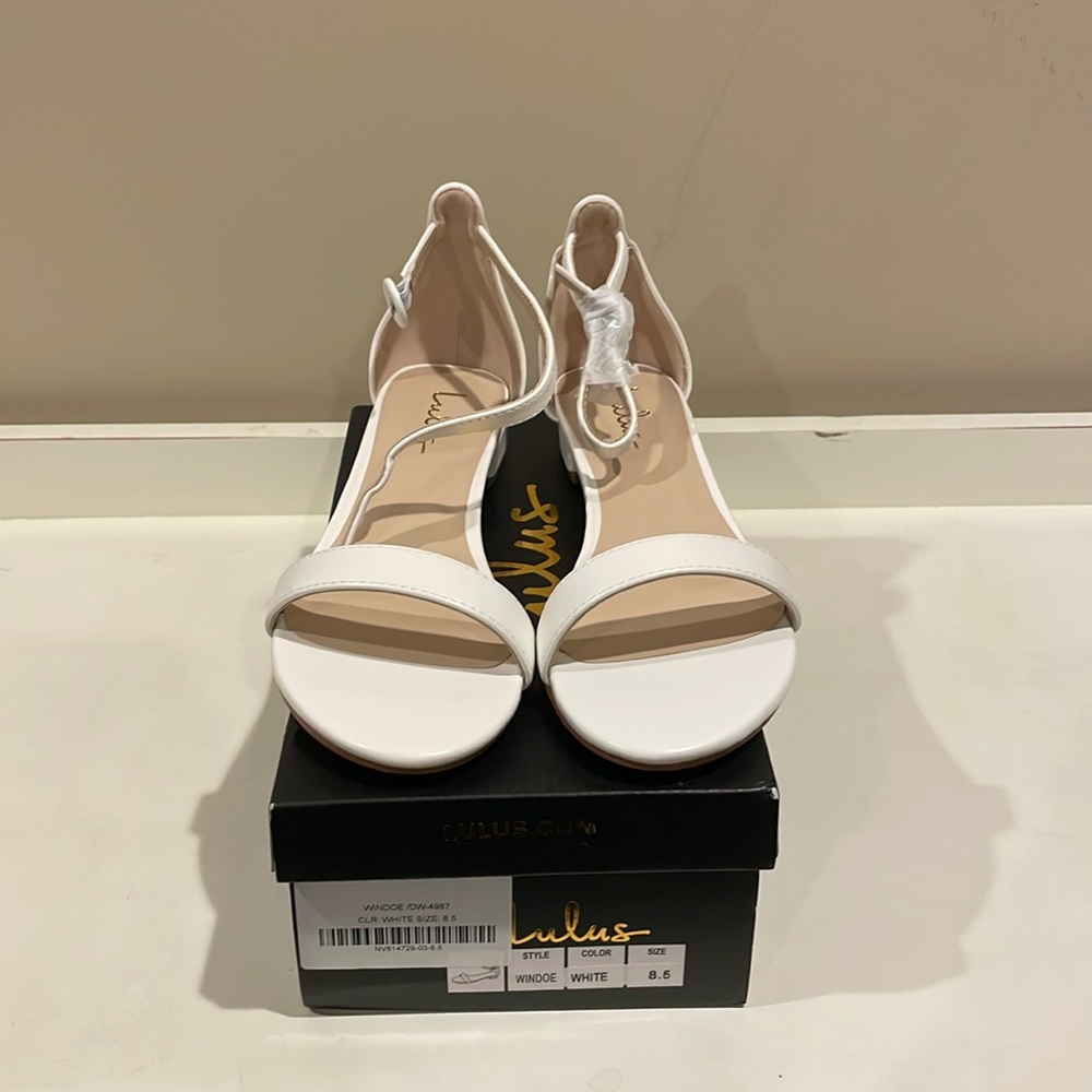 White heel sandals
